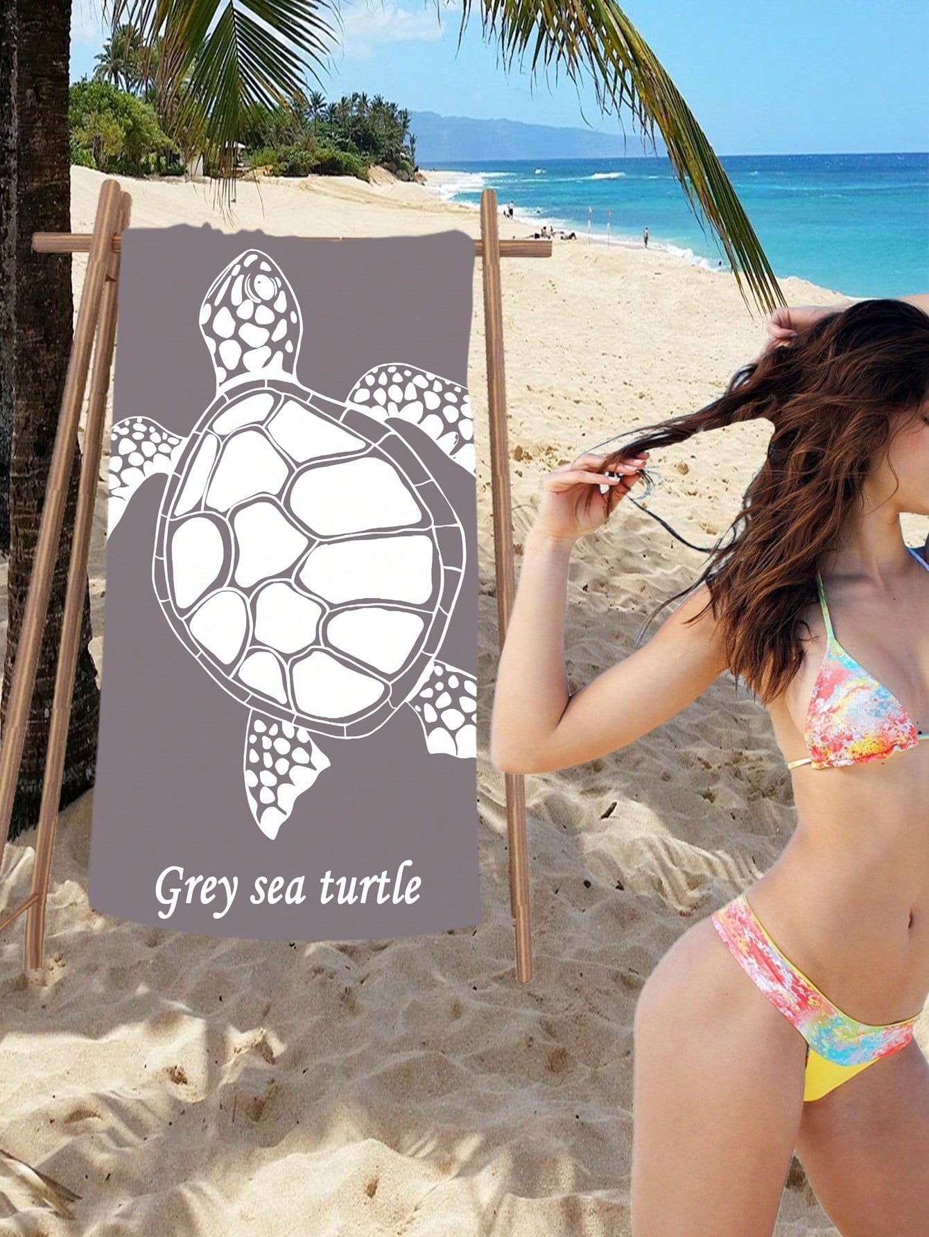 Personalized Sea Turtle Beach Towel